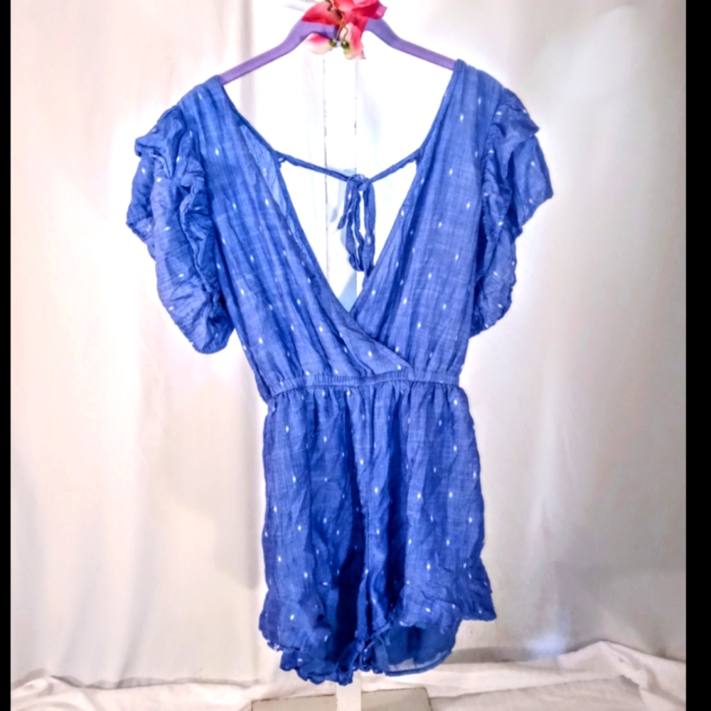 Nwot! American eagle outfitters blue romper size small